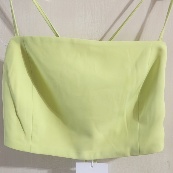 NWT ONLY Pistachio Green Tie Back Baddie Club Ready Crop Top Y2K  Si… - Picture 4 of 5